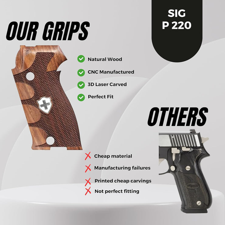 Sig P220 Gold Metal Grips ( Heel Mag Release )