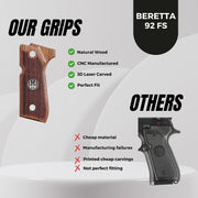 Beretta 92F 92 F 92FS 92 FS 92A1 92 A1 96 98 M9 M9A1 And Girsan Regard MC Silver Metal Grips