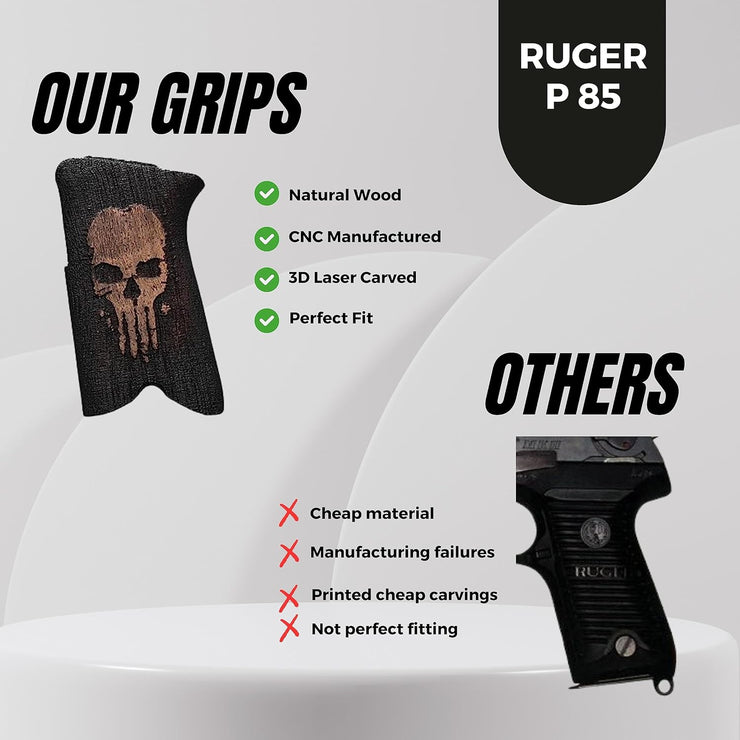 Ruger P85 Gun Grips, Wooden Gun Grips