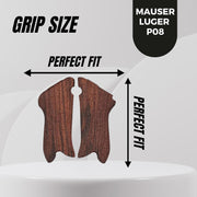 Mauser Luger P08 Gun Grips, Wooden Grips