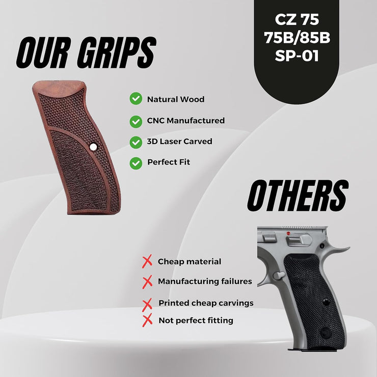 CZ 75B SP01 Wooden Gun Grips