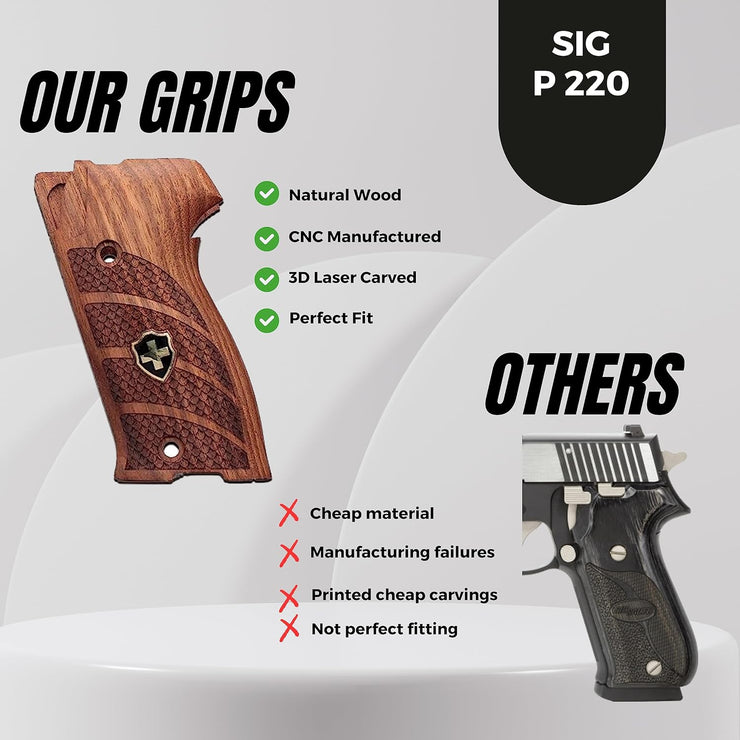 Sig P220 Gold Metal Grips ( Heel Mag Release )