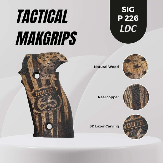 Sig Sauer P226 LDC II and LDC 2 Walnut Wood Grips