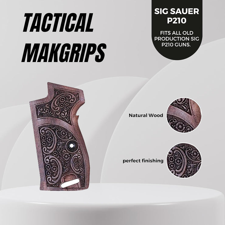 SIG P210 Orthopedic Wood Grips