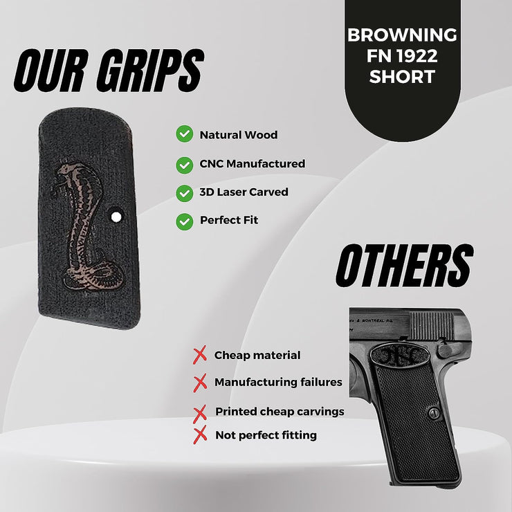 Browning FN 1922 Short Wood Gun Grips