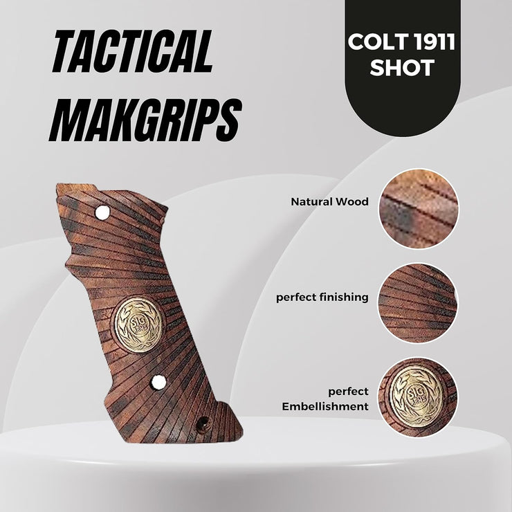 Colt 1911 Professionel Shooting Target Gold Metal Grips
