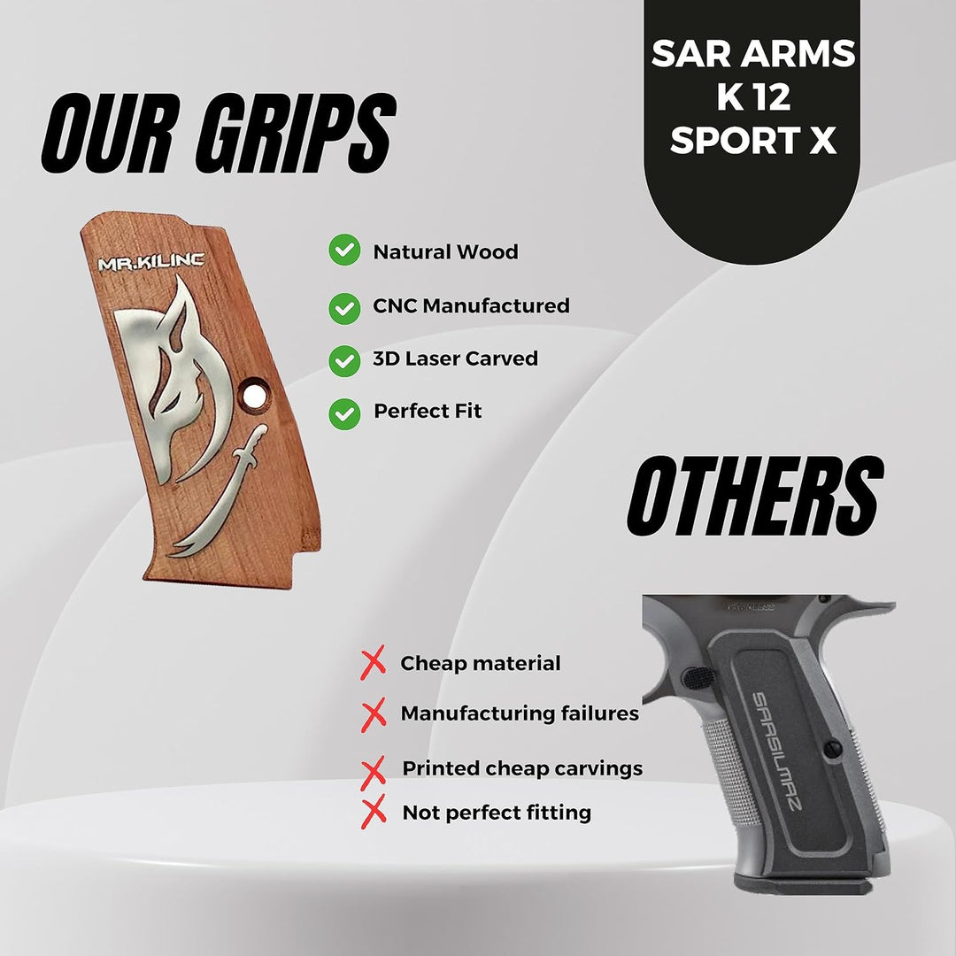 Compatible with SAR ARMS K12 Sport X Gun Grips