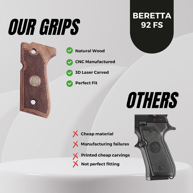 ZIB GRIPS Beretta 92,92F,92FS,92A1,92G,92D,96,96D poignées faites main ZIB GRIPS Beretta 92,92F,92FS,92A1,92G,92D,96,96D poignées faites main