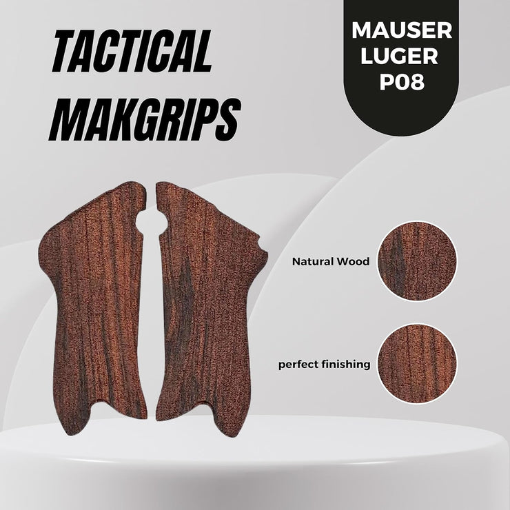 Mauser Luger P08 Gun Grips, Wooden Grips