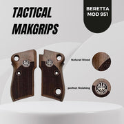 Beretta Mod 951 Wooden Gun Gold metal Grips
