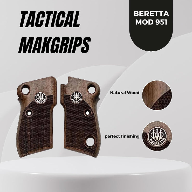 Beretta Mod 951 Wooden Gun Gold metal Grips