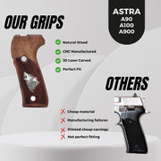 Astra A90  A100 A900 Silver Metal Grips