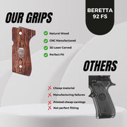 Beretta 92FS Gold Metal Grips