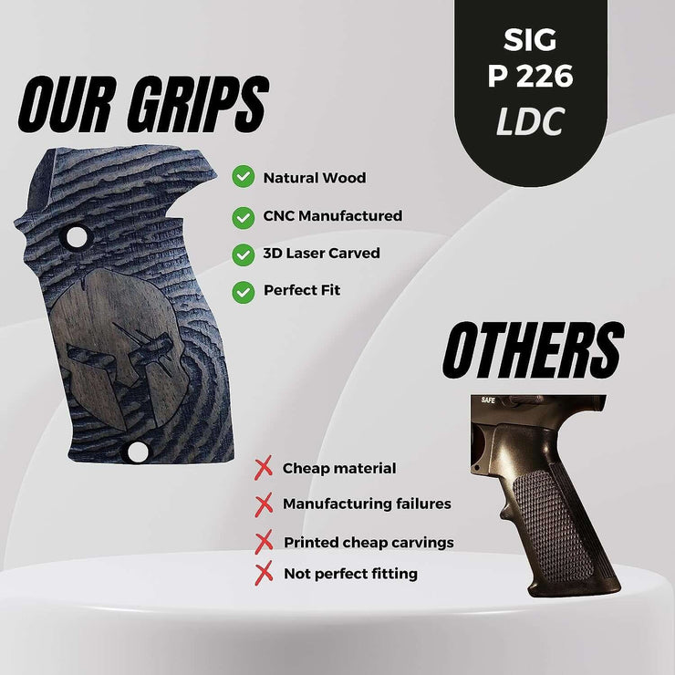 Sig Sauer P226 LDC II and LDC 2 Walnut Wood Grips