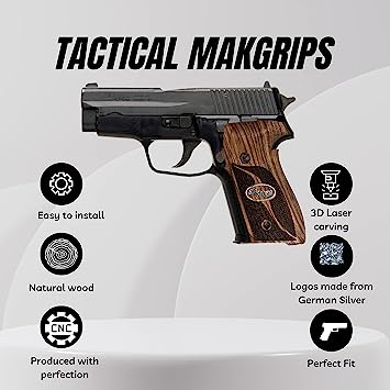Sig Sauer P228 - P229 and M11-A1 Silver Metal Grips(P229 (DA/SA) (Doesn`t fit P229 Legion SAO))