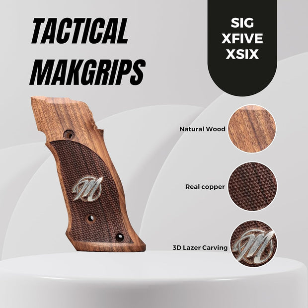 Sig Sauer X5, X6,X FIVE,X SIX Target Silver Metal Grip