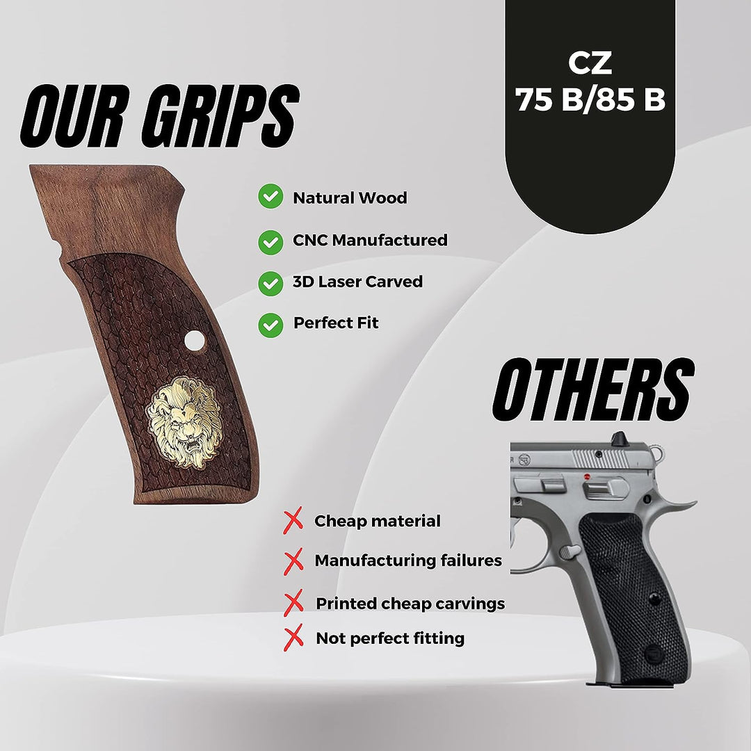 Cz 75 75B 85 85B SP-01 Grips, Wooden Grips