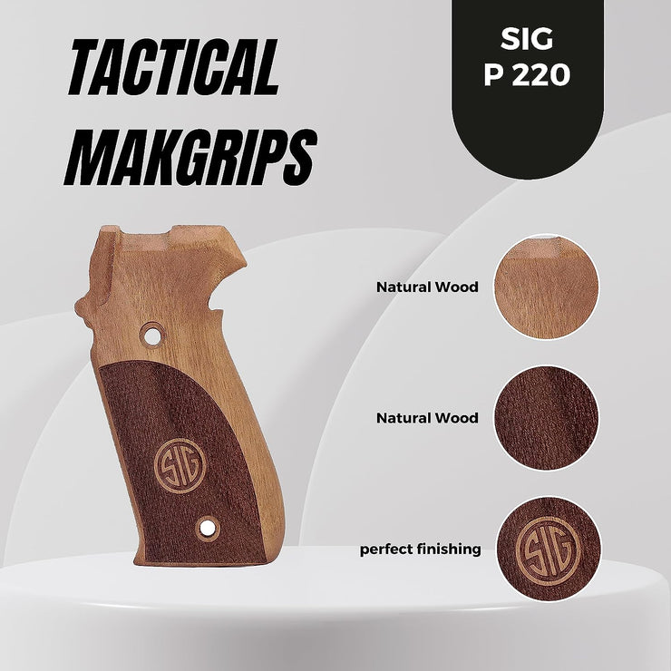 Sig Sauer P220 Safety Button on Top Wood Grip