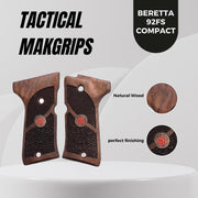 Beretta 92FS Compact Gold Metal Grips