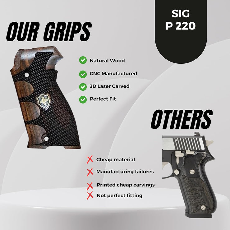 Sig P220 Grips Gold Metal ( Heel Mag Release )