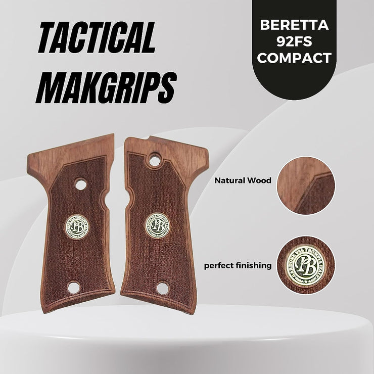 Beretta 92FS Compact Gold Metal Grips