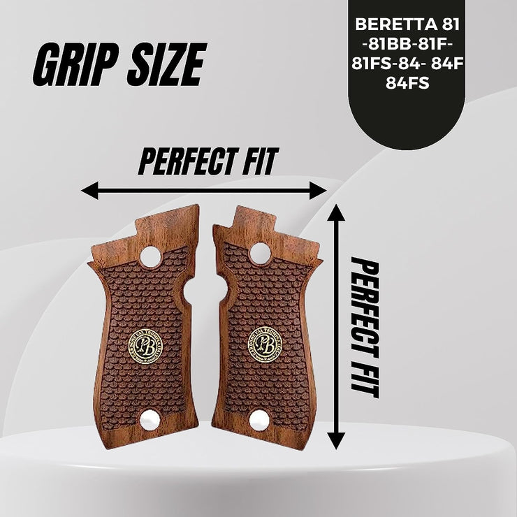 Beretta Mod 81 Gold Metal Grips