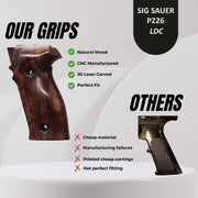 Sig Sauer P226 LDC II and LDC 2 Walnut Wood Grips