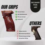 Sig Sauer P226 LDC II and LDC 2 Walnut Wood Grips