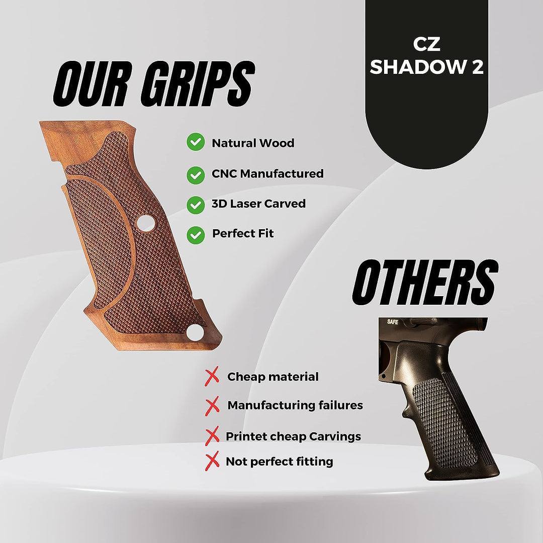 CZ Shadow 2 grips, wooden grips, gun grips