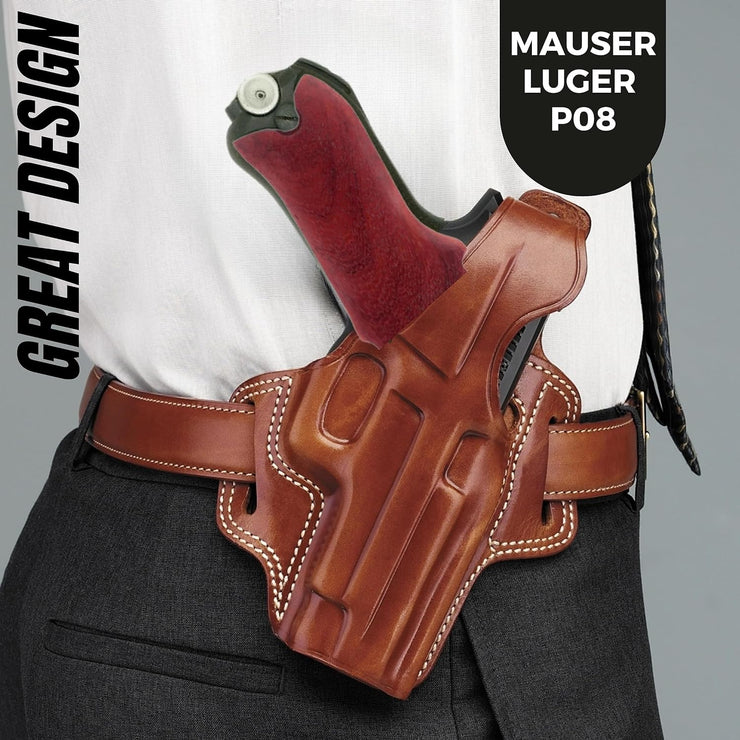 Mauser Luger P08 Gun Grips, Wooden Grips