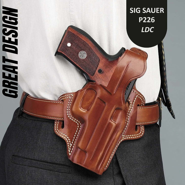 Sig Sauer P226 LDC II and LDC 2 Walnut Wood Grips Gold Metal