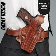 Beretta 92FS Compact Walnut Wooden Gun Gold Metal Grips