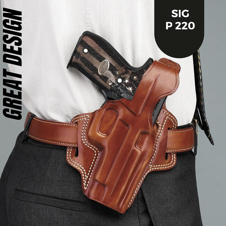 Sig Sauer P220 Safety Button on Top Wood Grip