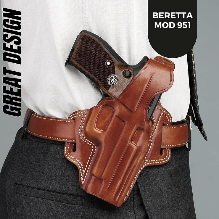 Beretta Mod 951 Wooden Gun Gold metal Grips
