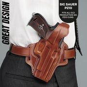 SIG P210 Orthopedic Wood Silver Metal Grips
