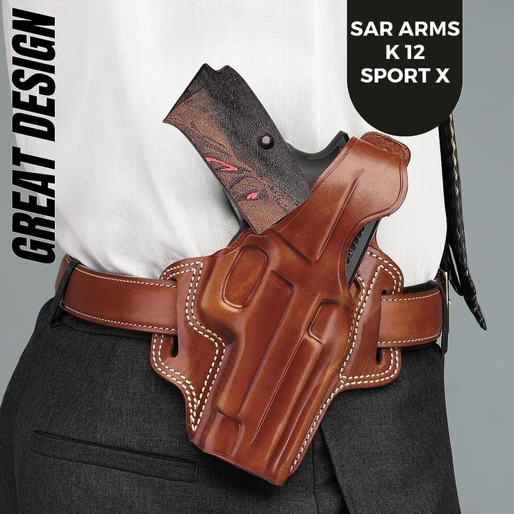 SAR ARMS K12 Sport X Gun Grips Color Silver Metal