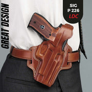 Sig Sauer P226 LDC II and LDC 2 Walnut Wood Grips Silver Metal Logo