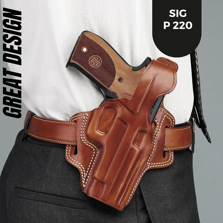 Sig Sauer P220 Safety Button on Top Wood Grip