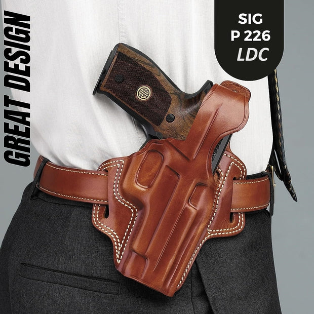 Sig Sauer P226 LDC II and LDC 2 Walnut Wood Grips Gold Sig Metal Logo