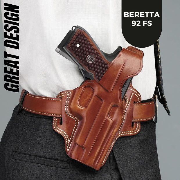 Beretta 92 FS  Silver Metal Grips
