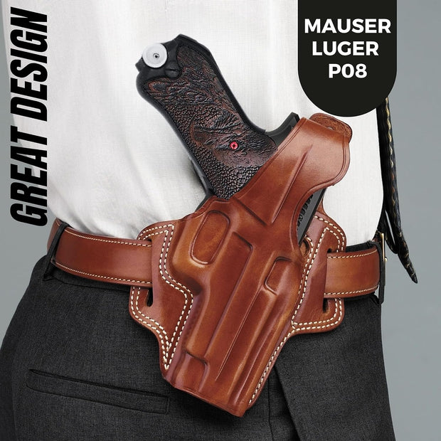 Mauser Luger P08 Gun Grips, Wooden Grips