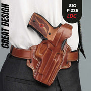 Sig Sauer P226 LDC II and LDC 2 Walnut Wood Grips Gold Metal Logo