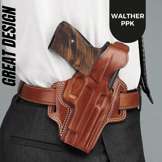 Walther PPK Root Grips Natural tree Pattern Walnut Wood Gungrip Handcrafted