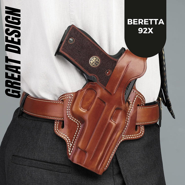 Beretta 92 X Performance Wood Gun Gold Metal Grips