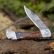 Striker Custom Pocket Knife with Pine Cone Handle